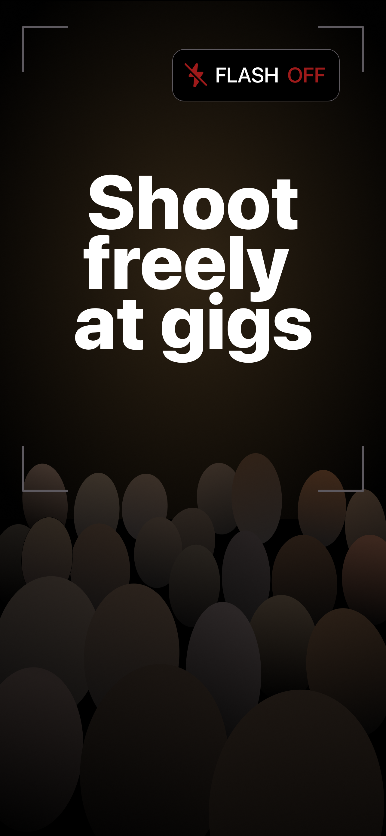 Flash off at gig